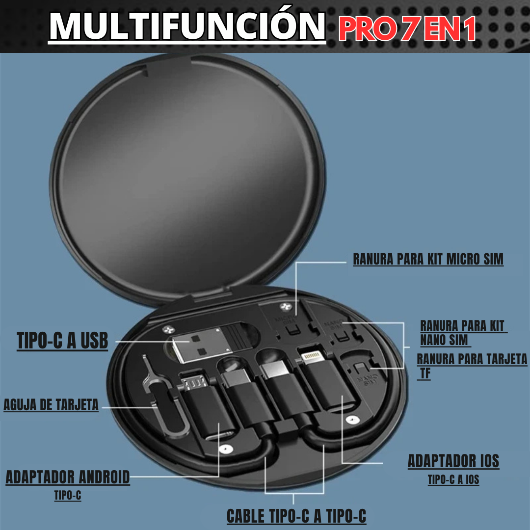PACK MULTICABLE ✅ PRO 7 EN 1 🔌 I ENVÍO GRATIS