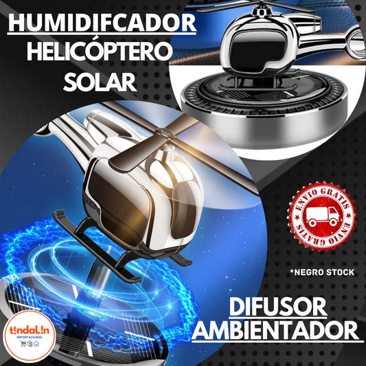 AMBIENTADOR SOLAR EN FORMA DE HELICÓPTERO